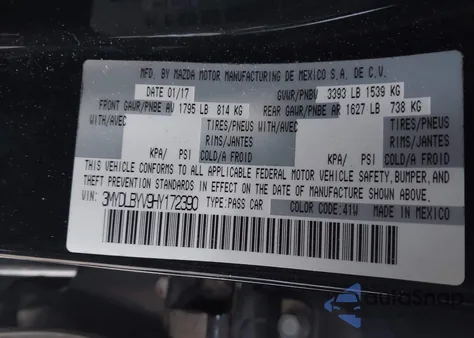 2017 Toyota Yaris Ia z USA, uszkodzony, nr VIN 3MYDLBYV9HY172390